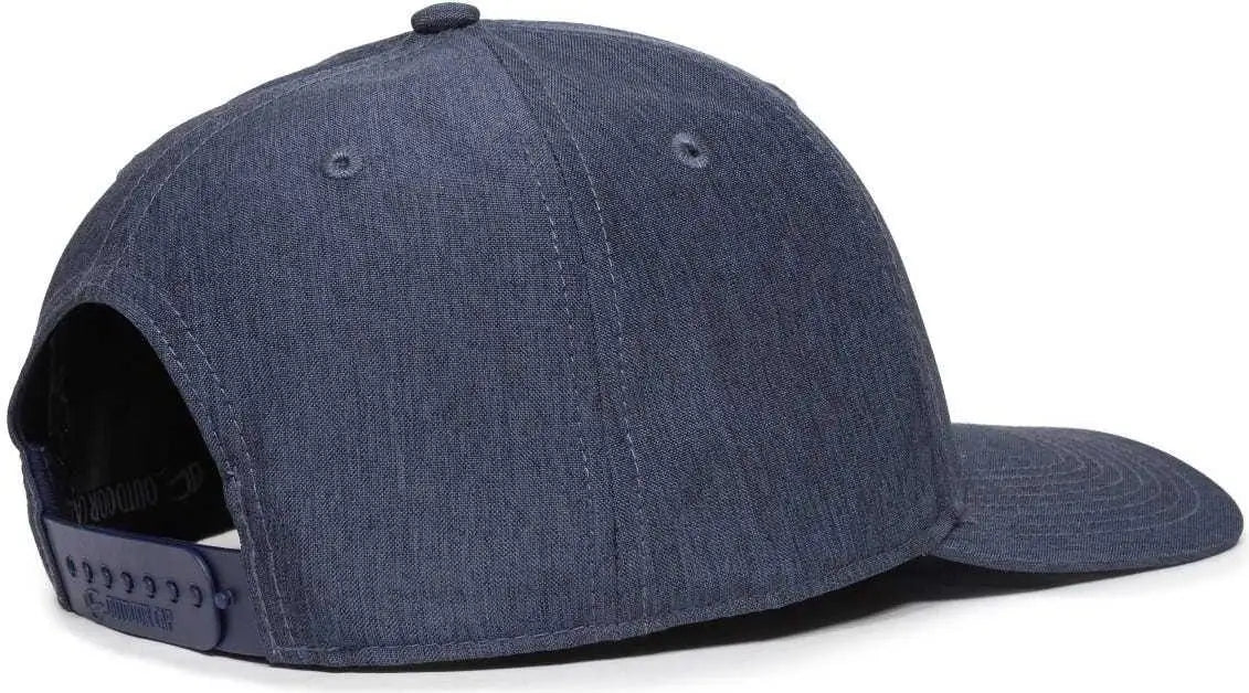 OC Sports OC871 Premium Modern Solid Back Cap - LN Heathered Navy - Navy / 6 7/8’’ - 7 1/2’’