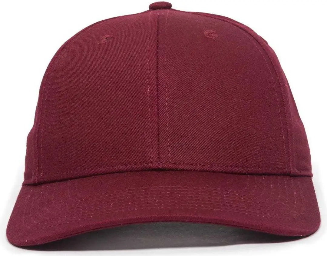 OC Sports OC871 Premium Modern Solid Back Cap - Maroon