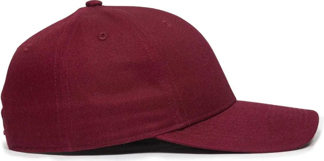 OC Sports OC871 Premium Modern Solid Back Cap - Maroon