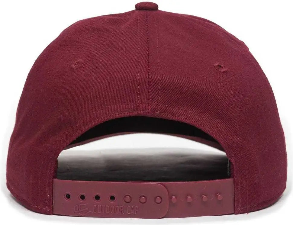 OC Sports OC871 Premium Modern Solid Back Cap - Maroon