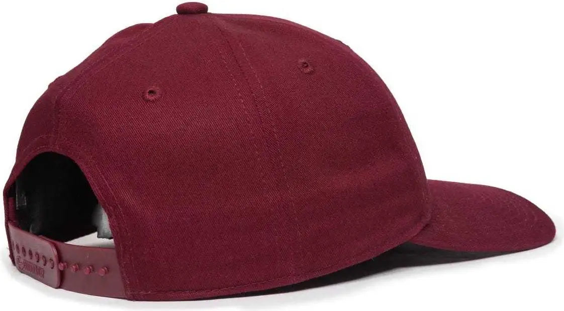 OC Sports OC871 Premium Modern Solid Back Cap - Maroon