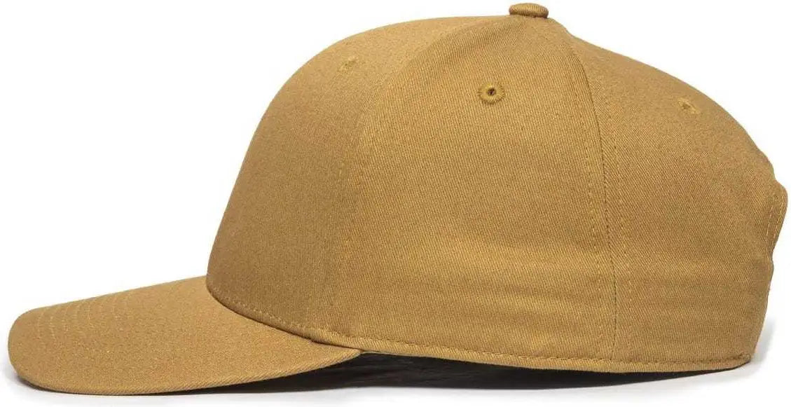 OC Sports OC871 Premium Modern Solid Back Cap - Old Gold - Gold / 6 7/8’’ - 7 1/2’’