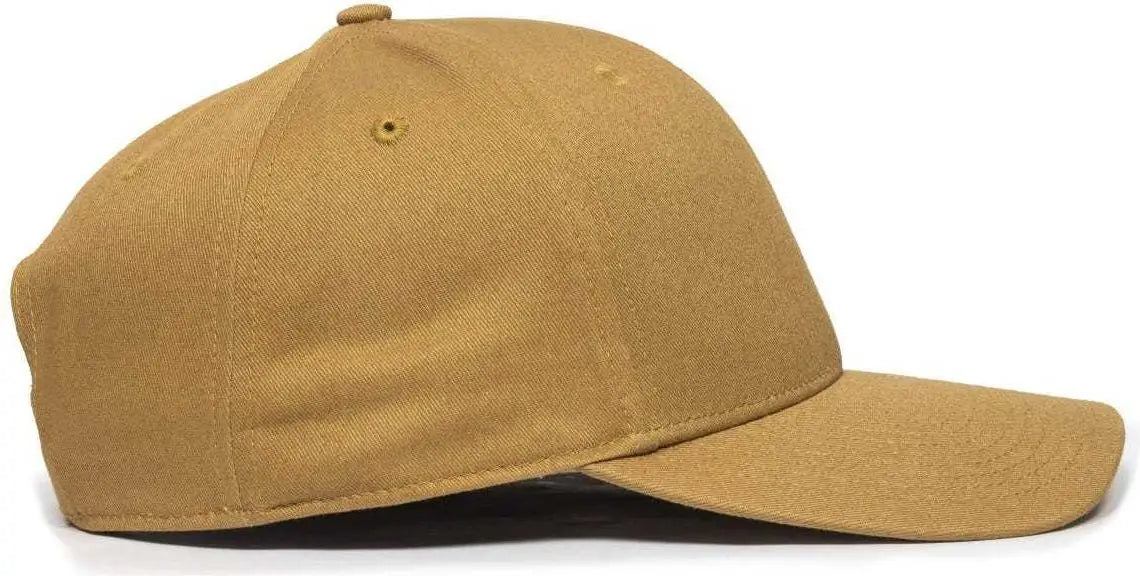 OC Sports OC871 Premium Modern Solid Back Cap - Old Gold - Gold / 6 7/8’’ - 7 1/2’’