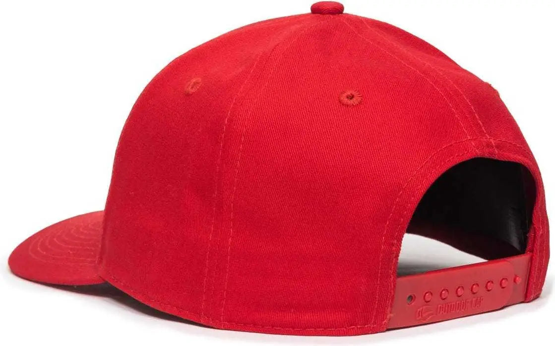 OC Sports OC871 Premium Modern Solid Back Cap - Red