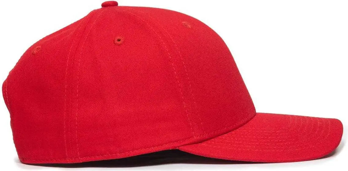 OC Sports OC871 Premium Modern Solid Back Cap - Red