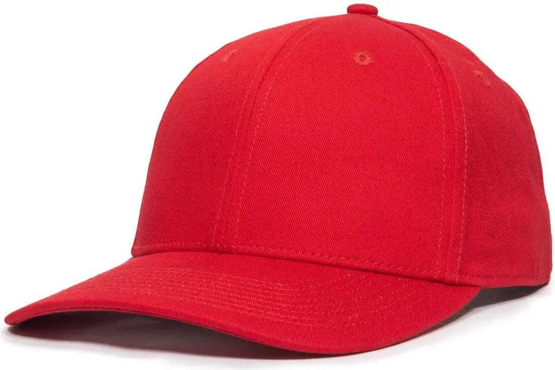 OC Sports OC871 Premium Modern Solid Back Cap - Red
