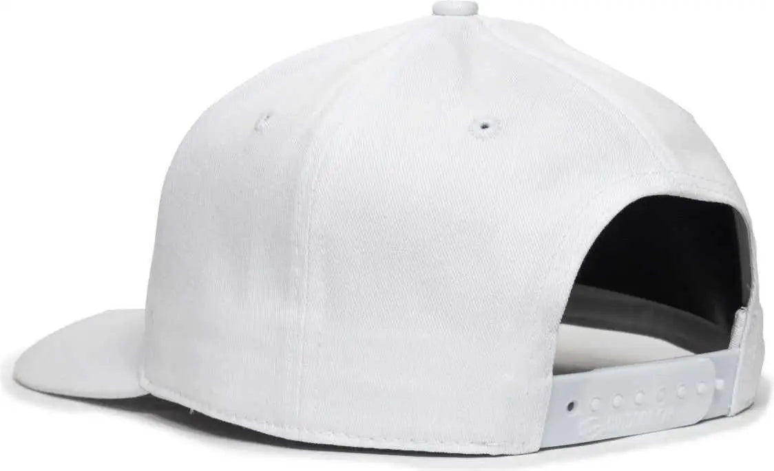 OC Sports OC871 Premium Modern Solid Back Cap - White - White / 6 7/8’’ - 7 1/2’’