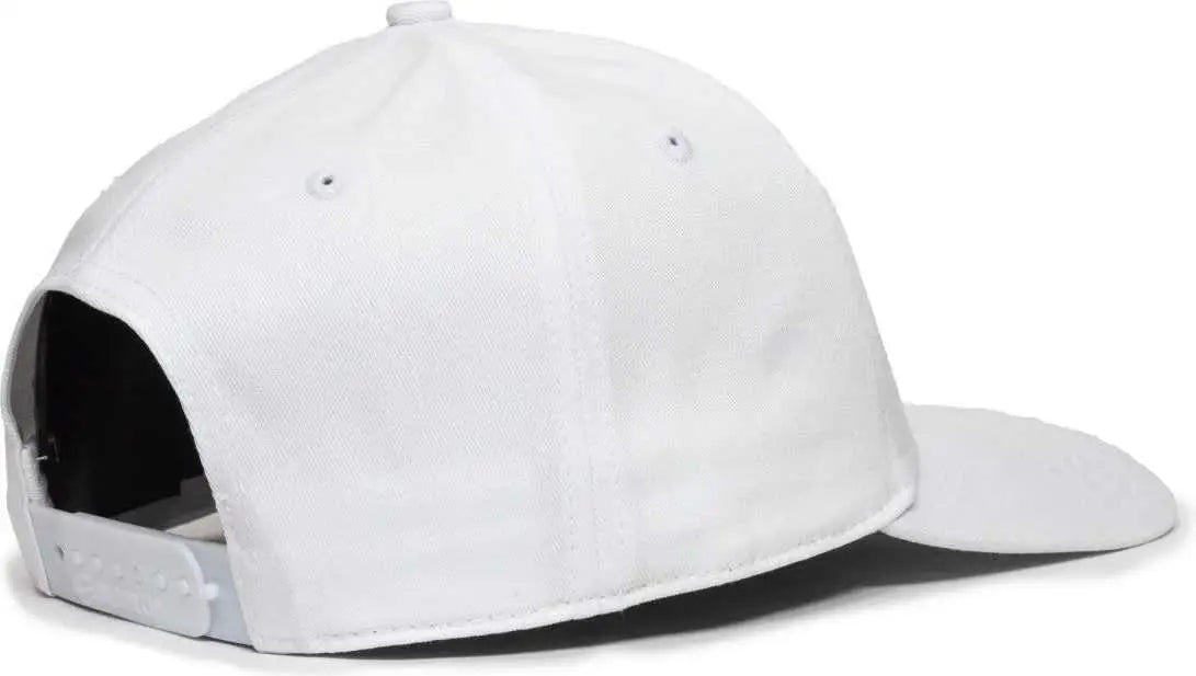 OC Sports OC871 Premium Modern Solid Back Cap - White - White / 6 7/8’’ - 7 1/2’’