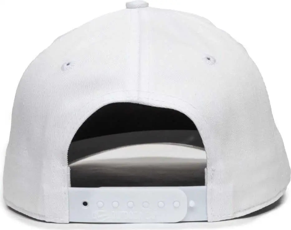 OC Sports OC871 Premium Modern Solid Back Cap - White - White / 6 7/8’’ - 7 1/2’’