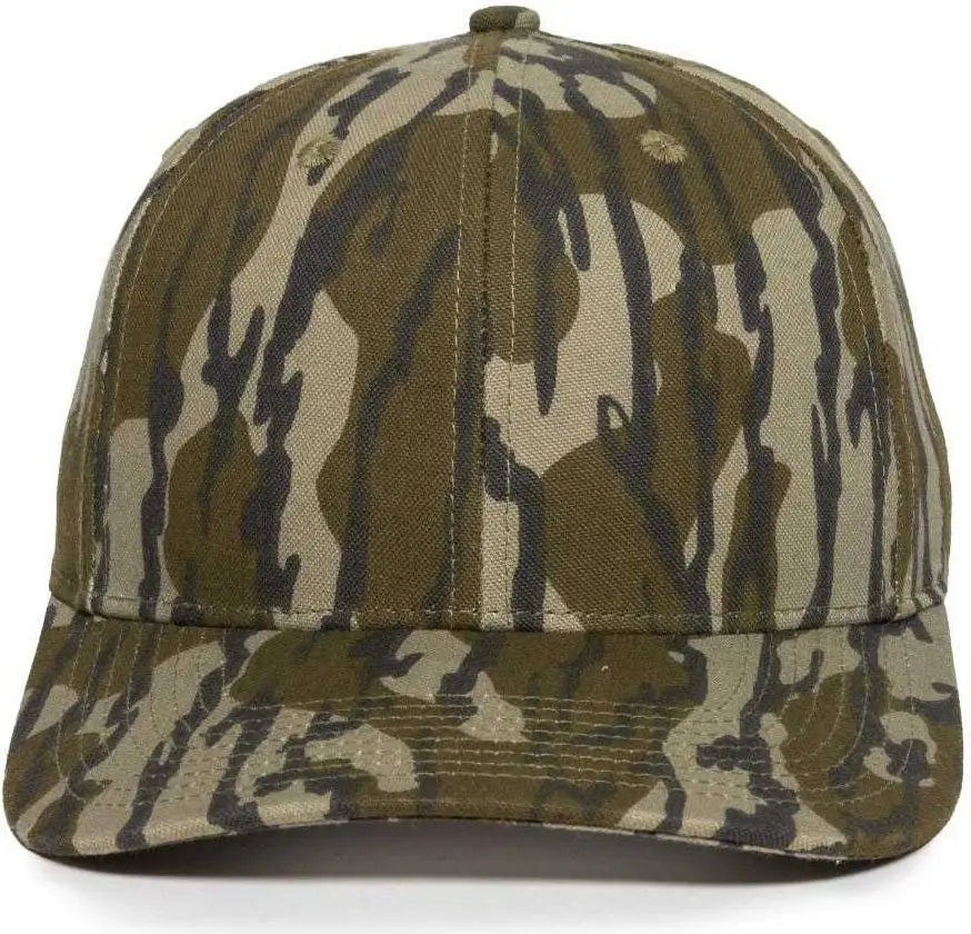 OC Sports OC871CAMO Premium Modern Solid Back Cap - Mossy Oak Original Bottomland - Mossy Oak / 6 7/8’’ - 7 1/2’’