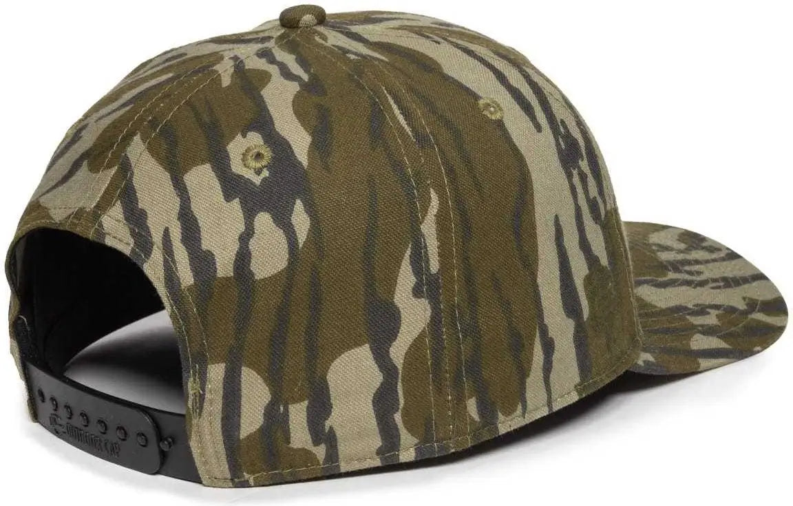 OC Sports OC871CAMO Premium Modern Solid Back Cap - Mossy Oak Original Bottomland - Mossy Oak / 6 7/8’’ - 7 1/2’’