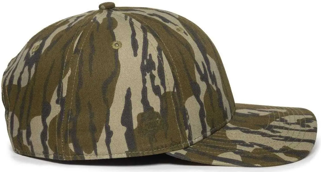 OC Sports OC871CAMO Premium Modern Solid Back Cap - Mossy Oak Original Bottomland - Mossy Oak / 6 7/8’’ - 7 1/2’’