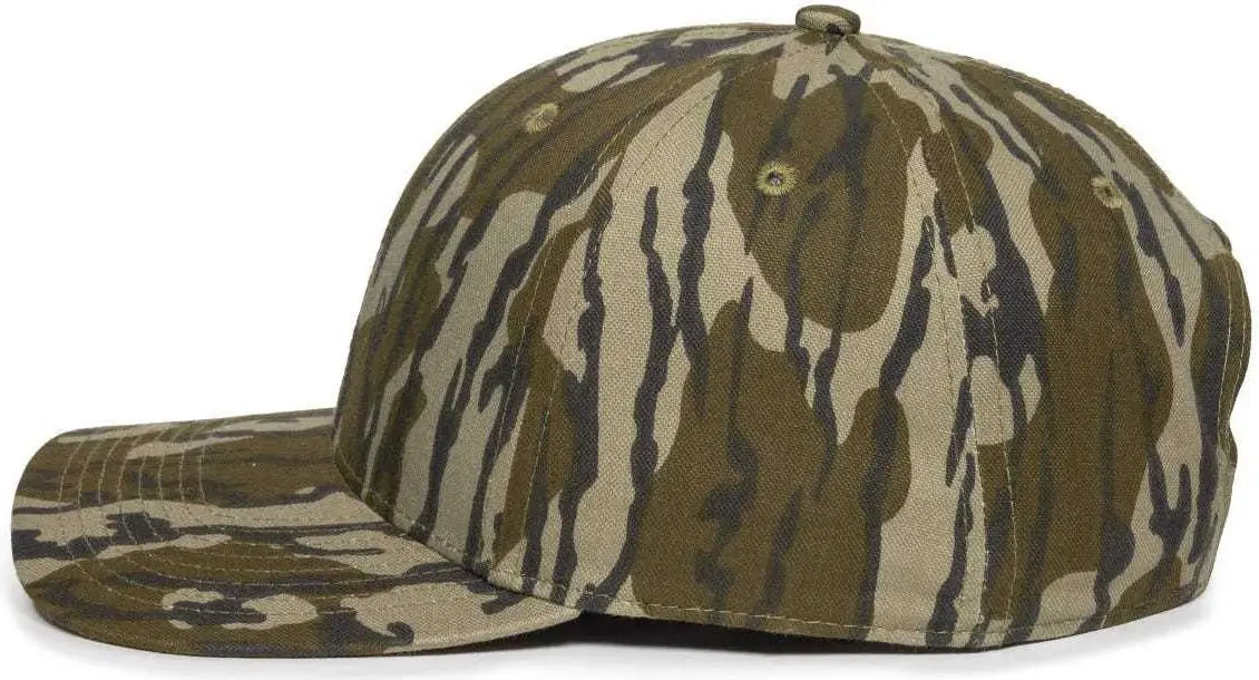 OC Sports OC871CAMO Premium Modern Solid Back Cap - Mossy Oak Original Bottomland - Mossy Oak / 6 7/8’’ - 7 1/2’’
