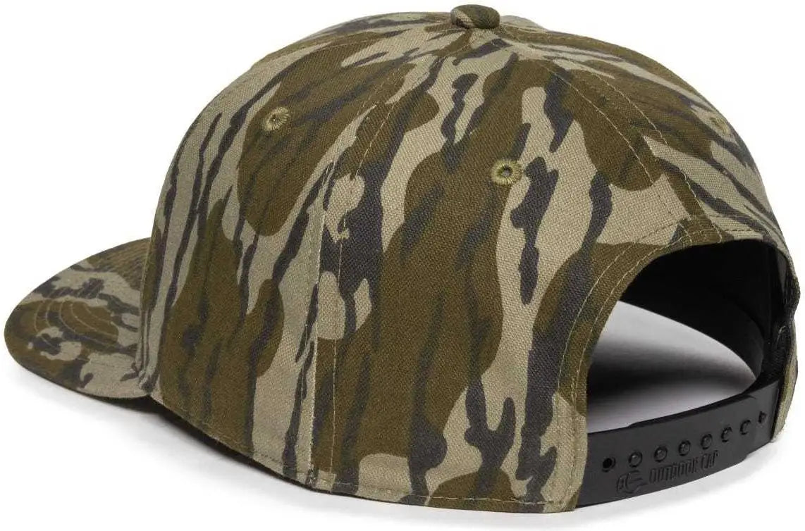 OC Sports OC871CAMO Premium Modern Solid Back Cap - Mossy Oak Original Bottomland - Mossy Oak / 6 7/8’’ - 7 1/2’’