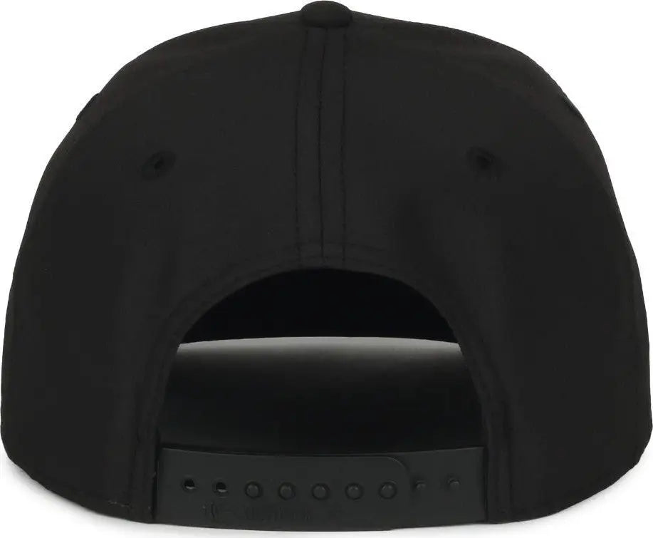 OC Sports OC871PF Solid Pro Crown Polyester Cap - Black