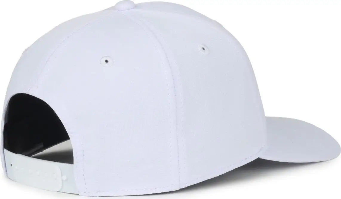 OC Sports OC871PF Solid Pro Crown Polyester Cap - White