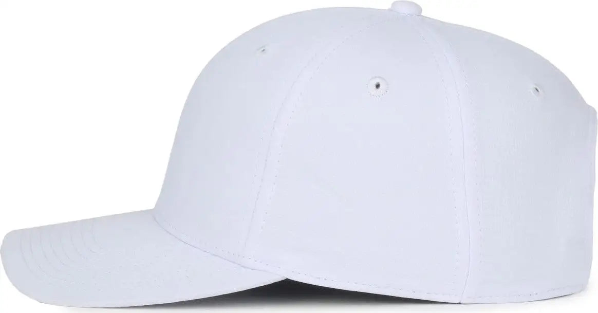 OC Sports OC871PF Solid Pro Crown Polyester Cap - White