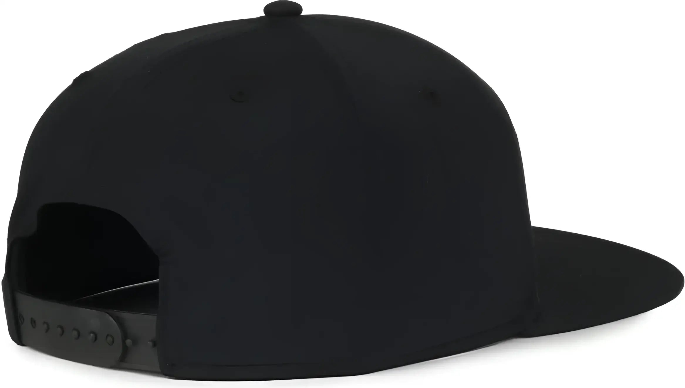OC Sports OC900 Split Panel Performance Snap Back Cap - Black - Black / OSFM