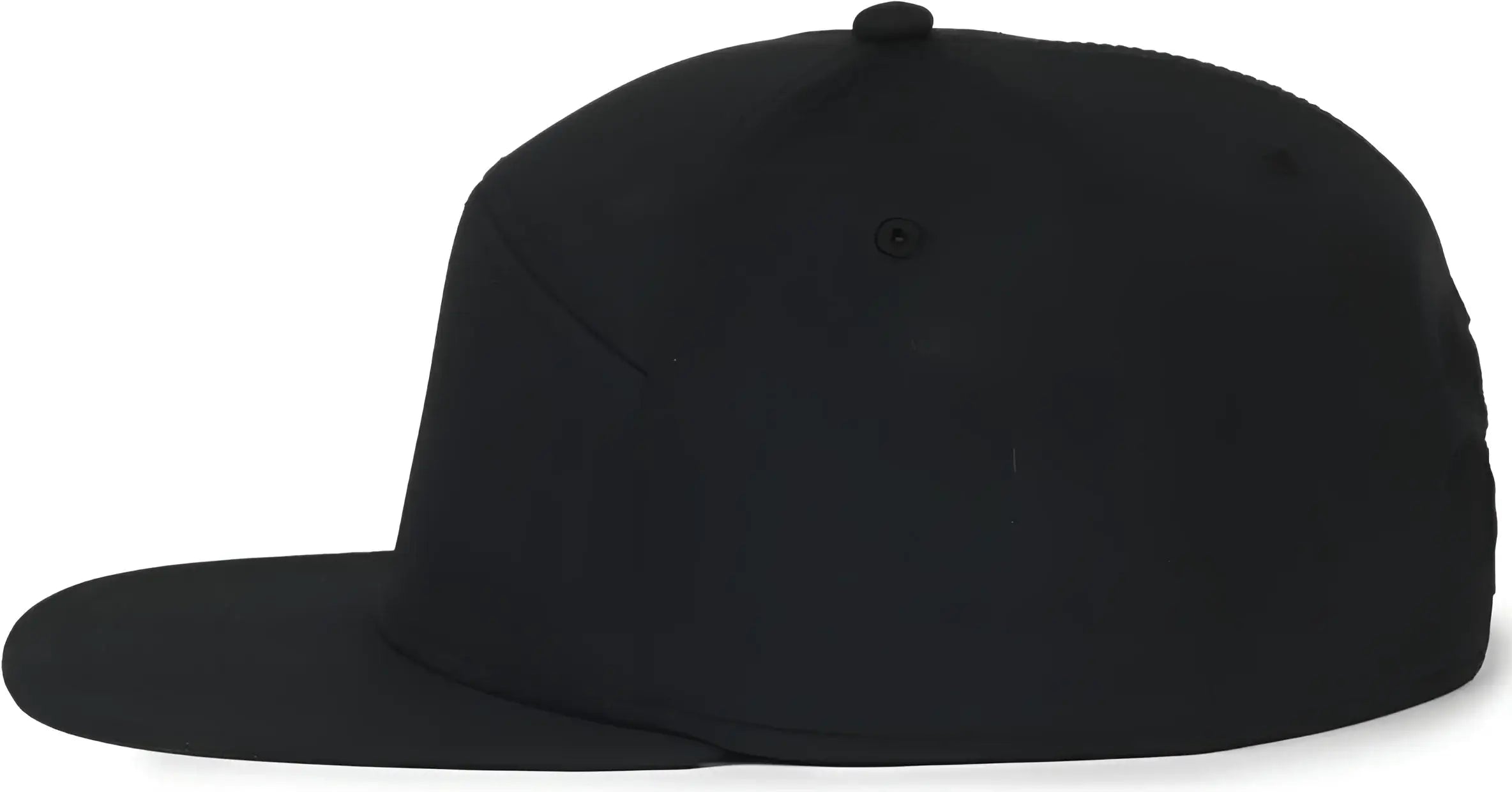 OC Sports OC900 Split Panel Performance Snap Back Cap - Black - Black / OSFM