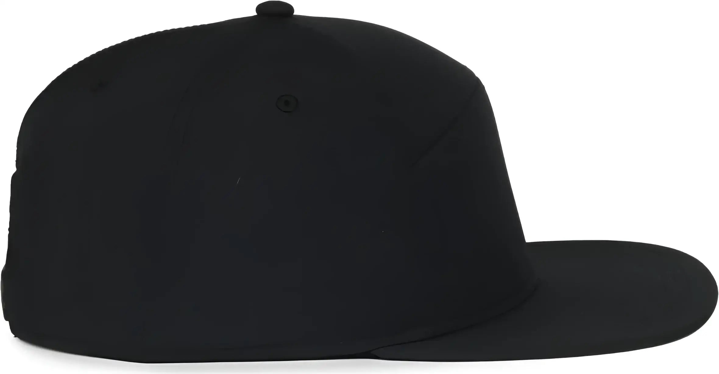 OC Sports OC900 Split Panel Performance Snap Back Cap - Black - Black / OSFM