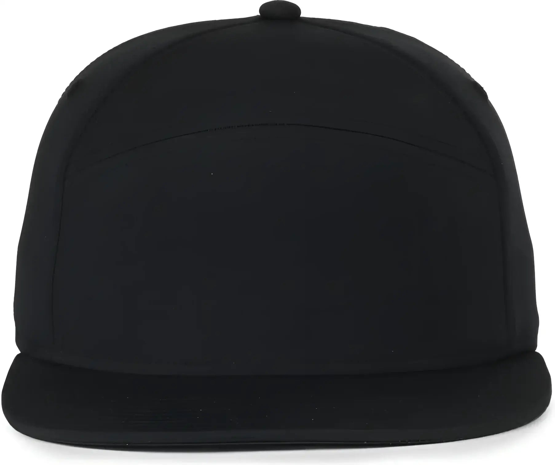 OC Sports OC900 Split Panel Performance Snap Back Cap - Black - Black / OSFM
