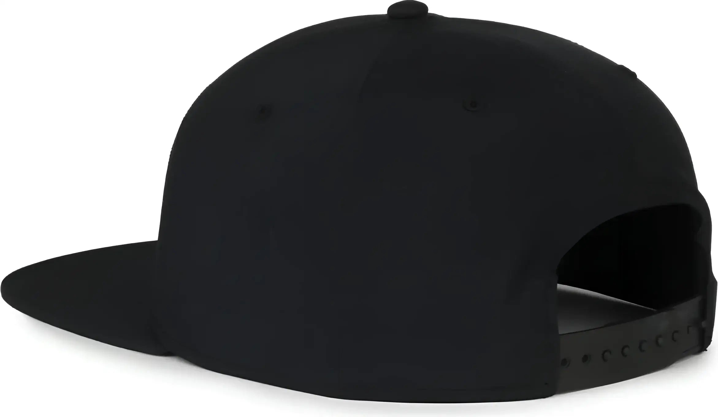 OC Sports OC900 Split Panel Performance Snap Back Cap - Black - Black / OSFM