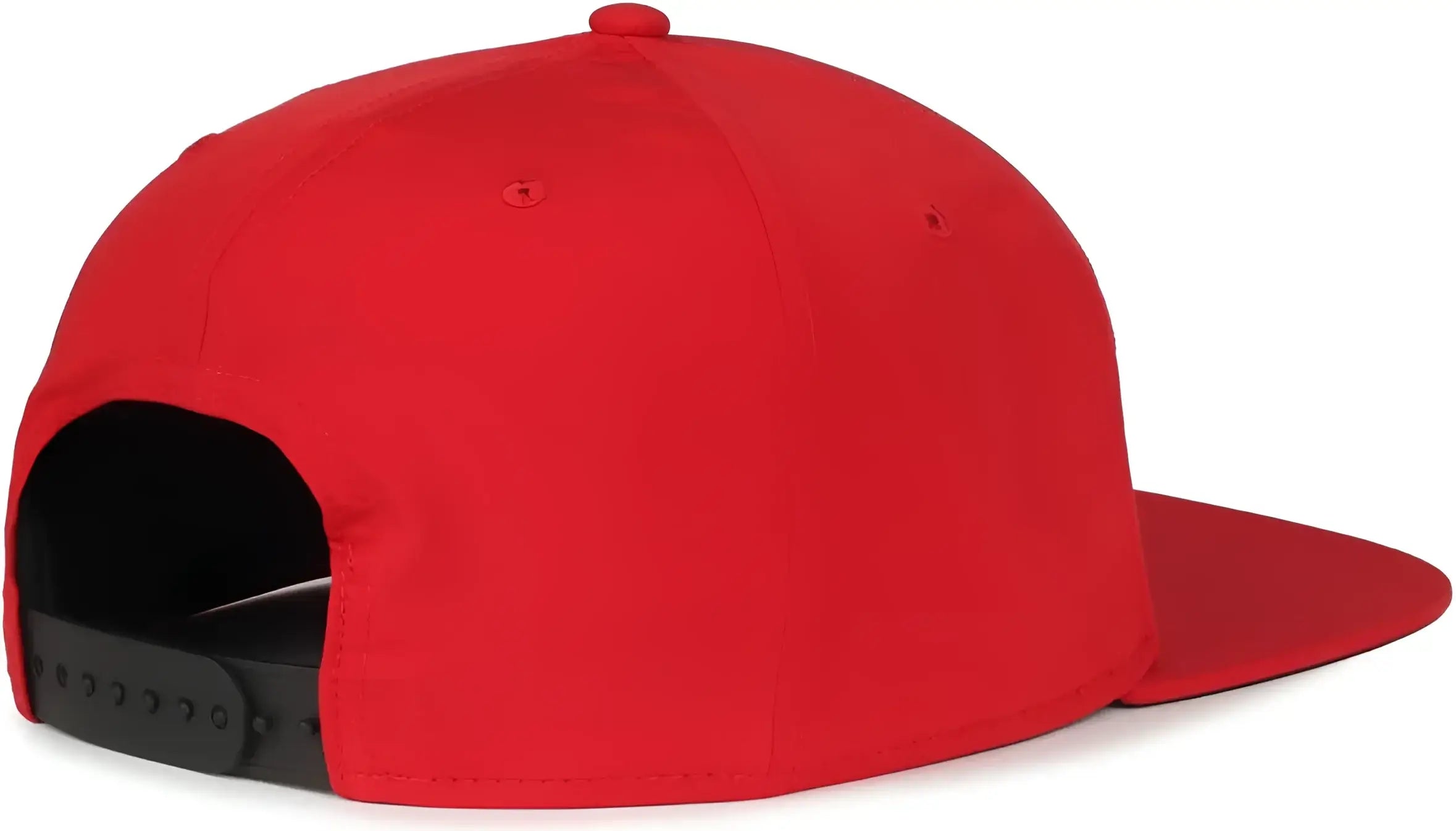 OC Sports OC900 Split Panel Performance Snap Back Cap - Red - Red / OSFM