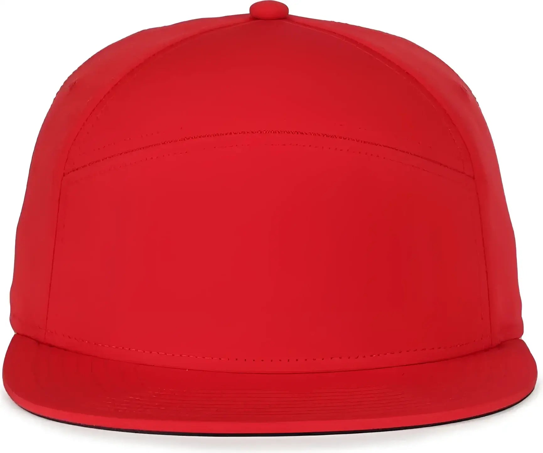 OC Sports OC900 Split Panel Performance Snap Back Cap - Red - Red / OSFM