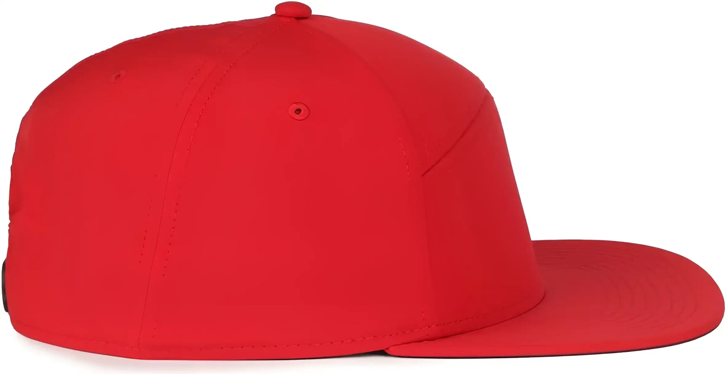 OC Sports OC900 Split Panel Performance Snap Back Cap - Red - Red / OSFM