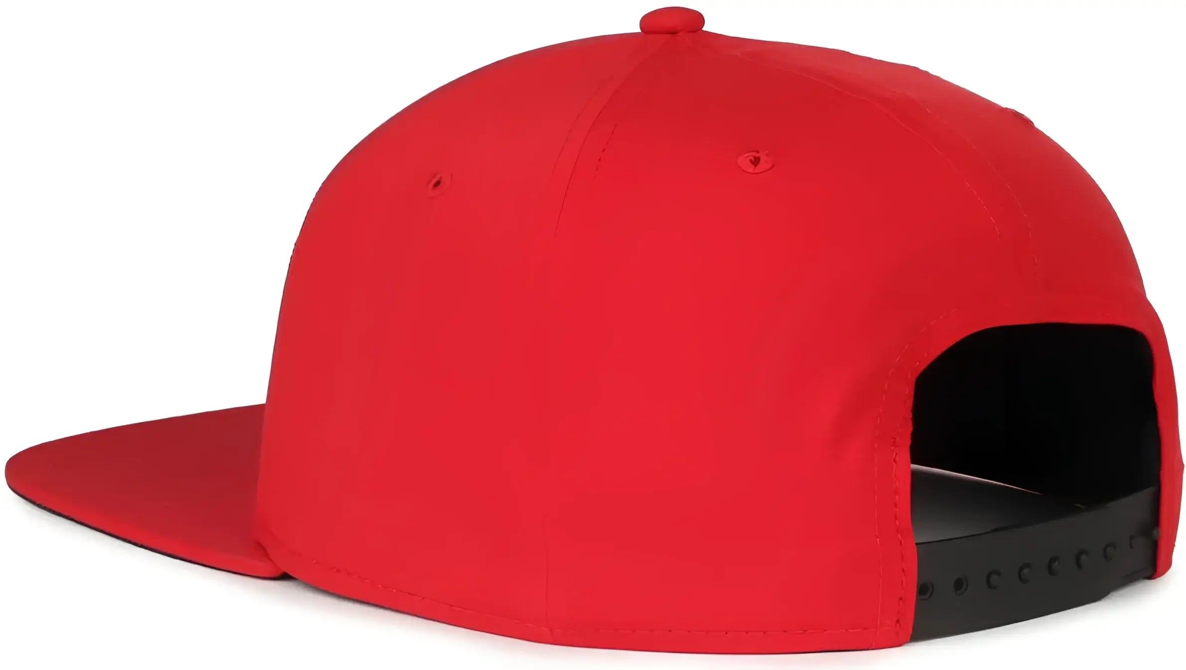 OC Sports OC900 Split Panel Performance Snap Back Cap - Red - Red / OSFM