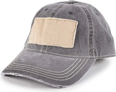 OC Sports OC902 Pigment Dyed Cotton Twill Cap - Black - Black / 6 7/8’’ - 7 1/2’’