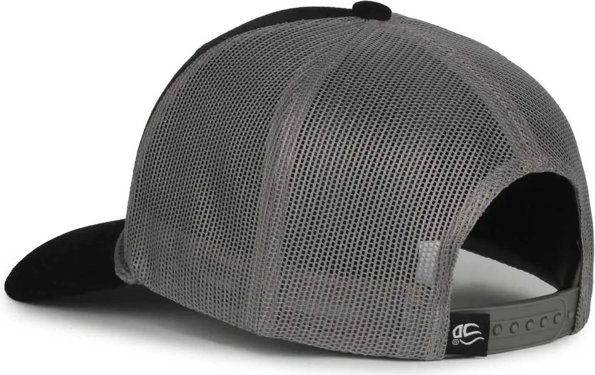 OC Sports OCCORDM Corduroy Mesh Back with Cord Cap - Black Charcoal - Dark Gray / OSFM