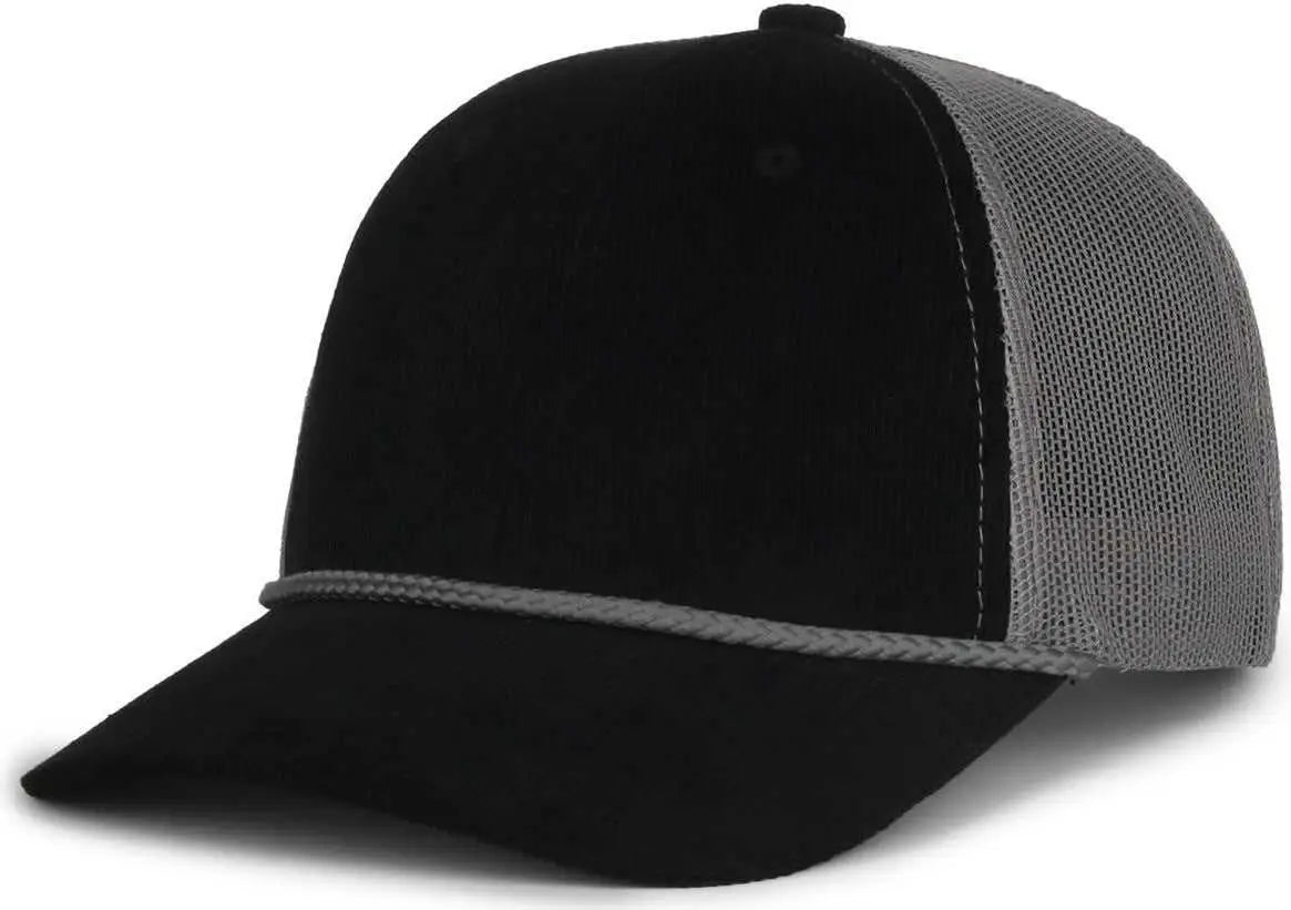 OC Sports OCCORDM Corduroy Mesh Back with Cord Cap - Black Charcoal - Dark Gray / OSFM