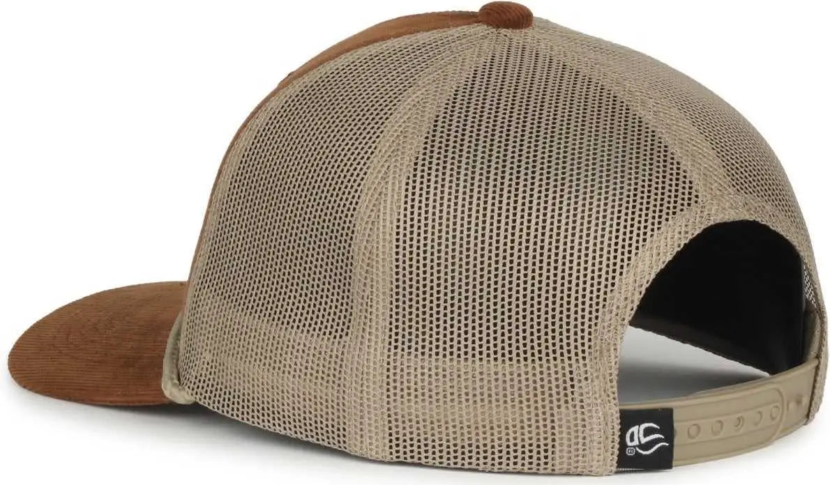 OC Sports OCCORDM Corduroy Mesh Back with Cord Cap - Brown Khaki - Khaki / OSFM