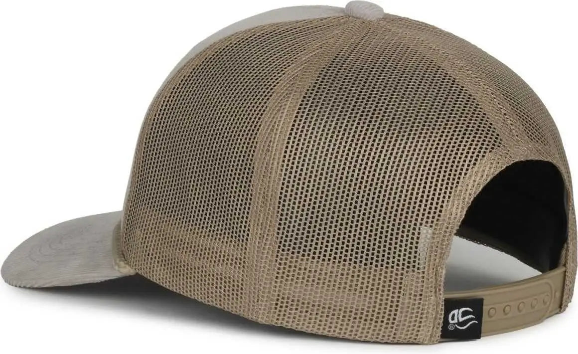 OC Sports OCCORDM Corduroy Mesh Back with Cord Cap - Light Gray Khaki - Khaki / OSFM