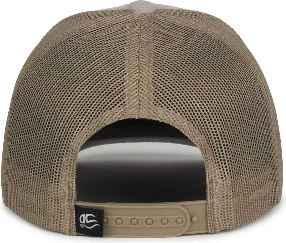 OC Sports OCCORDM Corduroy Mesh Back with Cord Cap - Light Gray Khaki - Khaki / OSFM