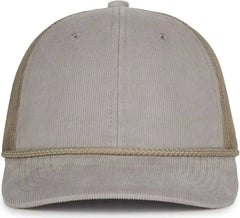 OC Sports OCCORDM Corduroy Mesh Back with Cord Cap - Light Gray Khaki - Khaki / OSFM