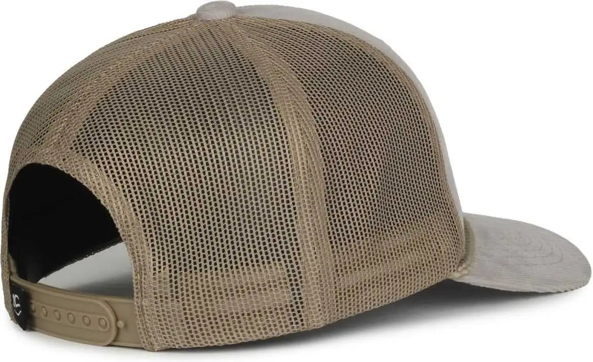 OC Sports OCCORDM Corduroy Mesh Back with Cord Cap - Light Gray Khaki - Khaki / OSFM