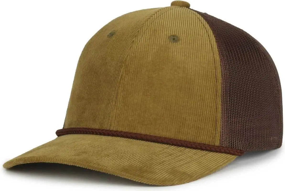 OC Sports OCCORDM Corduroy Mesh Back with Cord Cap - Moss Brown - Brown / OSFM