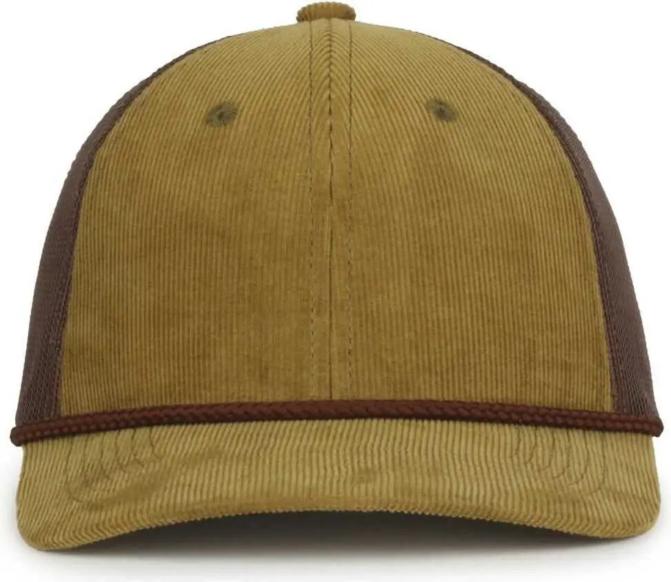 OC Sports OCCORDM Corduroy Mesh Back with Cord Cap - Moss Brown - Brown / OSFM