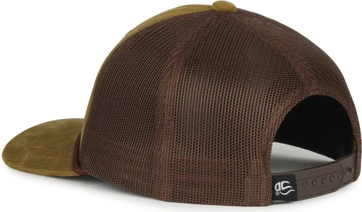 OC Sports OCCORDM Corduroy Mesh Back with Cord Cap - Moss Brown - Brown / OSFM