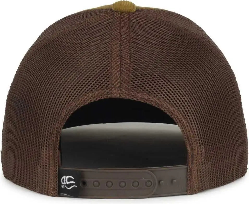 OC Sports OCCORDM Corduroy Mesh Back with Cord Cap - Moss Brown - Brown / OSFM