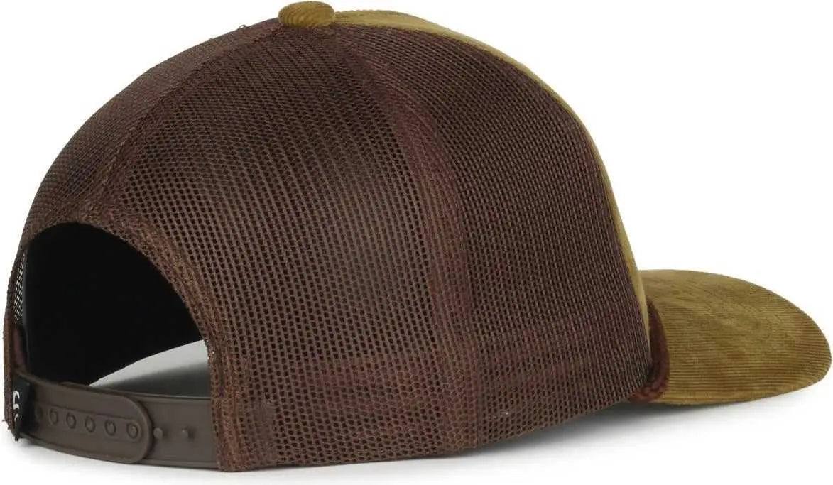 OC Sports OCCORDM Corduroy Mesh Back with Cord Cap - Moss Brown - Brown / OSFM
