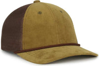 OC Sports OCCORDM Corduroy Mesh Back with Cord Cap - Moss Brown - Brown / OSFM