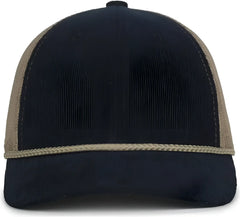 OC Sports OCCORDM Corduroy Mesh Back with Cord Cap - Navy Khaki - Khaki / OSFM