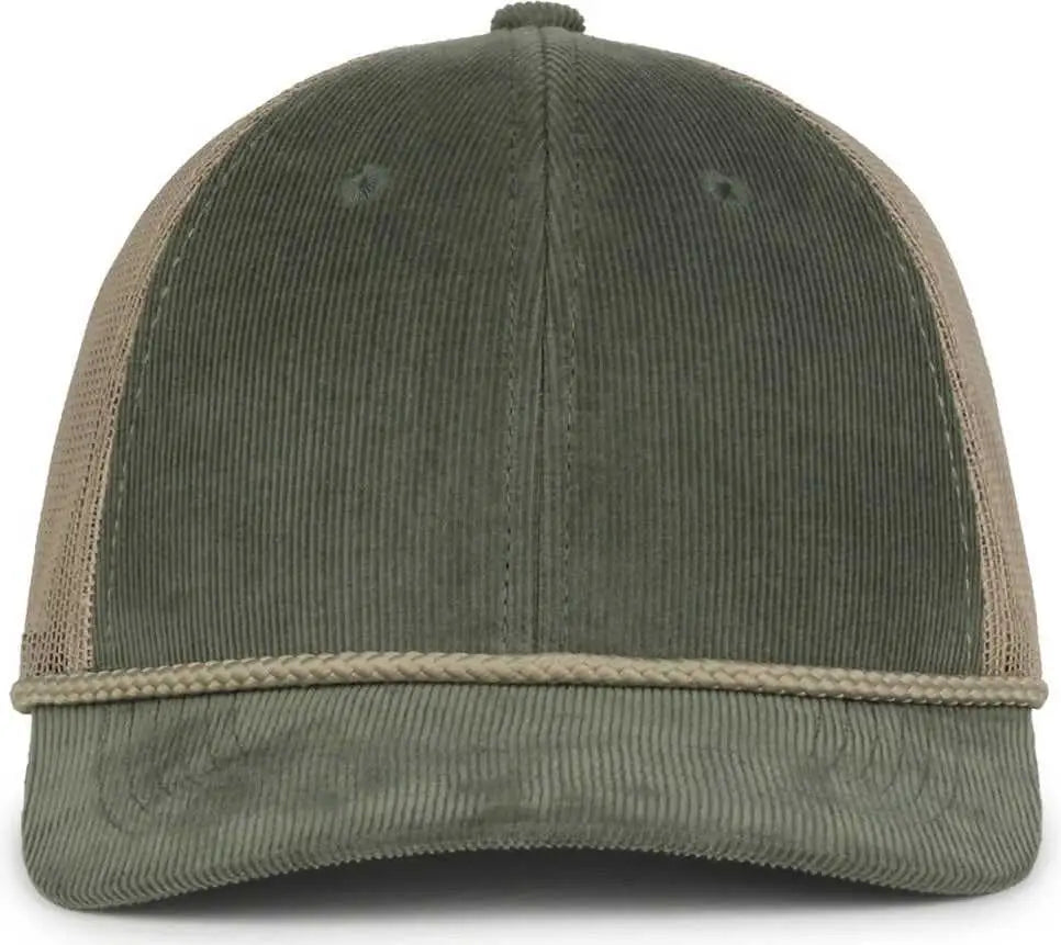 OC Sports OCCORDM Corduroy Mesh Back with Cord Cap - Olive Khaki - Khaki / OSFM