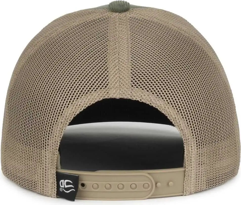 OC Sports OCCORDM Corduroy Mesh Back with Cord Cap - Olive Khaki - Khaki / OSFM