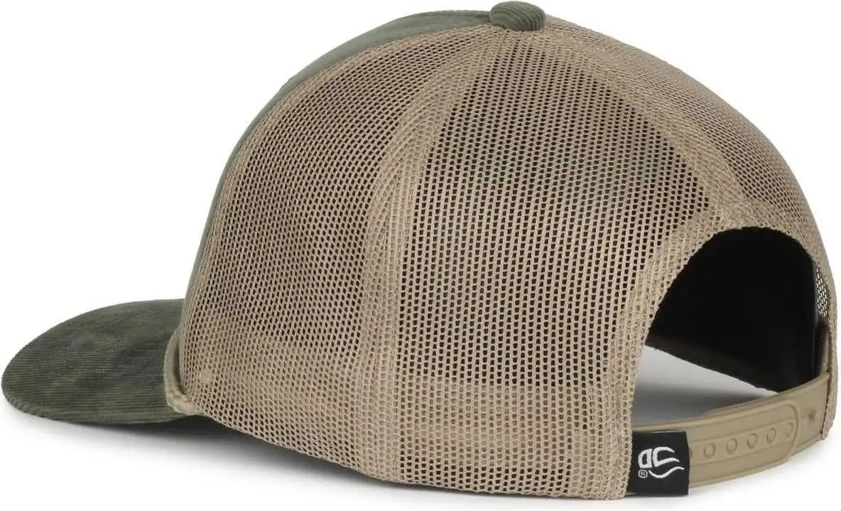 OC Sports OCCORDM Corduroy Mesh Back with Cord Cap - Olive Khaki - Khaki / OSFM