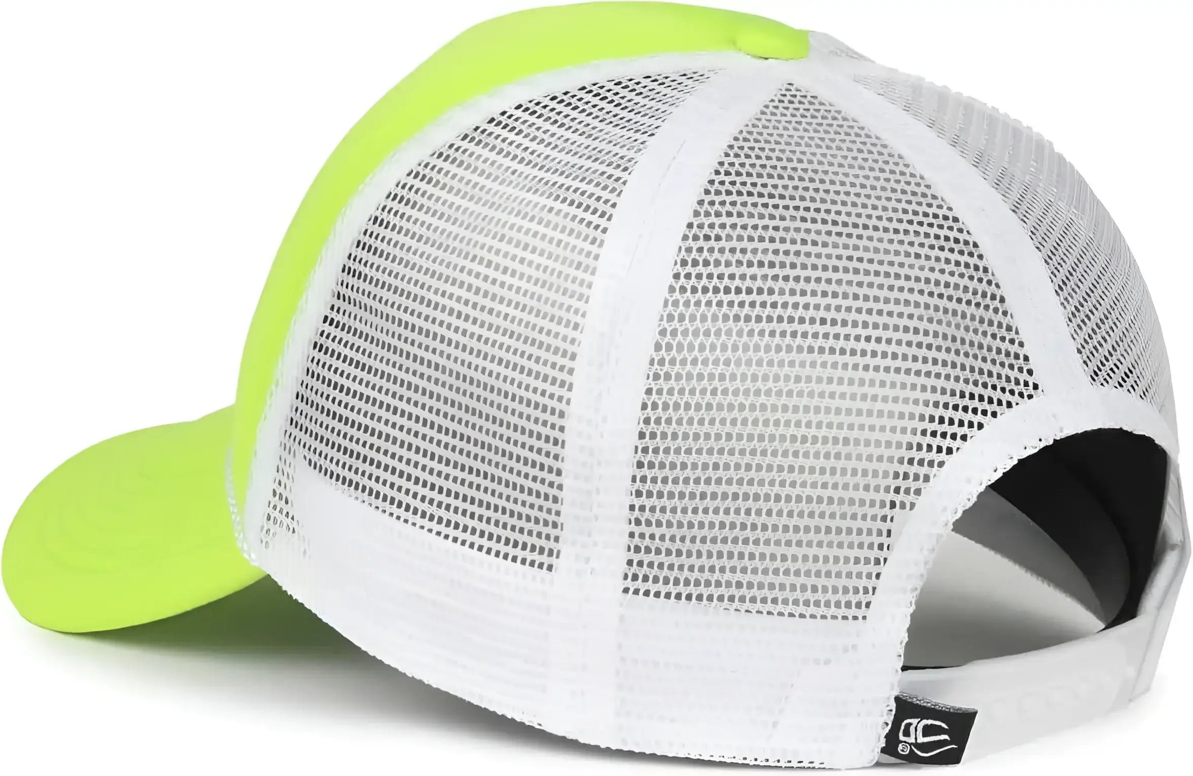 OC Sports OCFOAM 5 Panel Foam Mesh Trucker with Cord Cap - Neon Lime White - White / OSFM