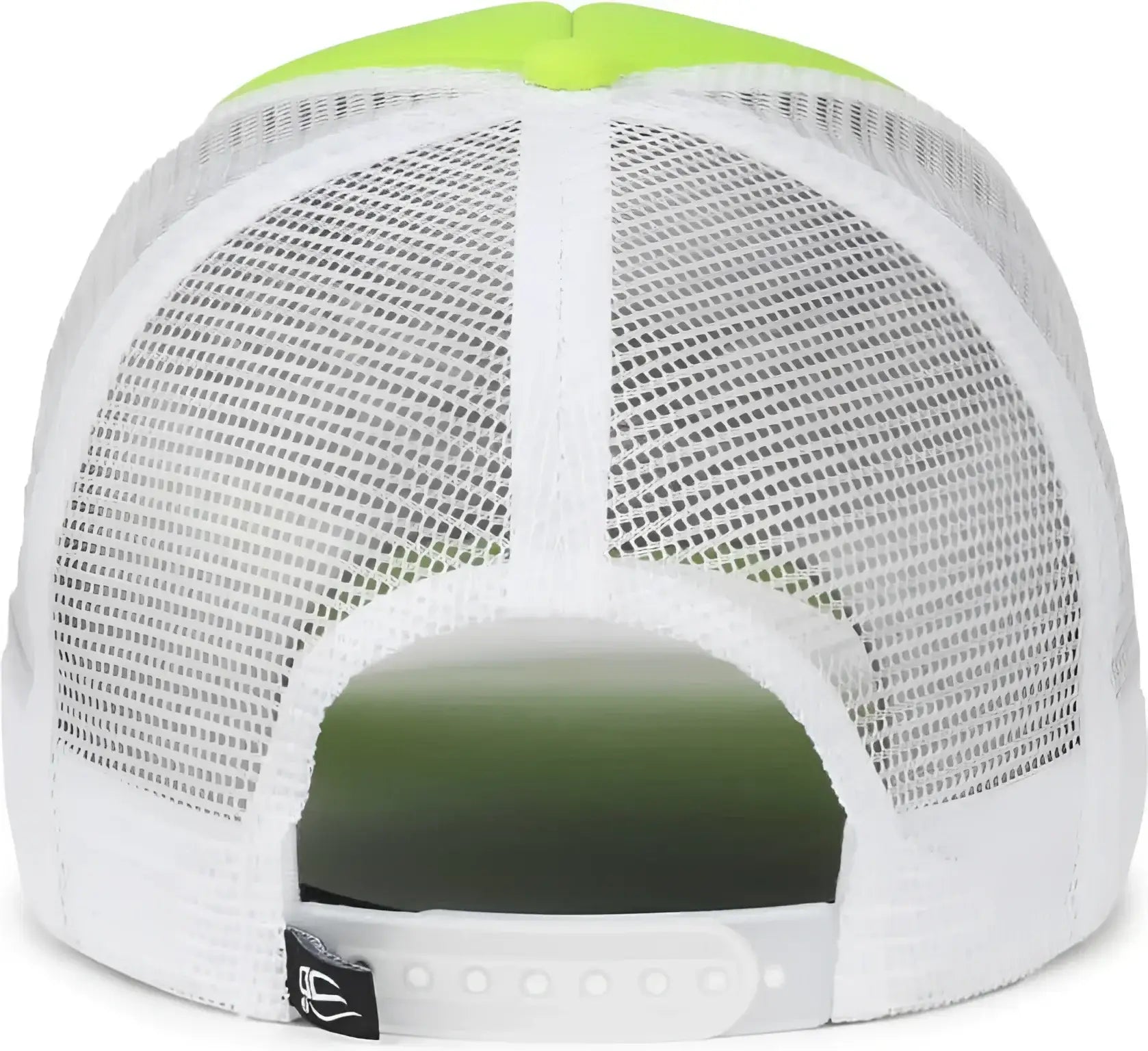 OC Sports OCFOAM 5 Panel Foam Mesh Trucker with Cord Cap - Neon Lime White - White / OSFM